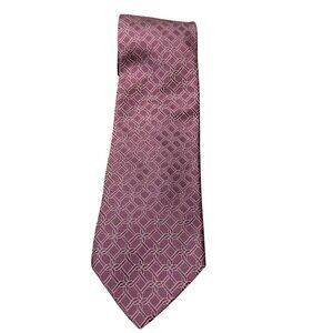 Gucci 100% Silk Purple Geometric Logo Tie Made in Italy 58” Luxury Menswear